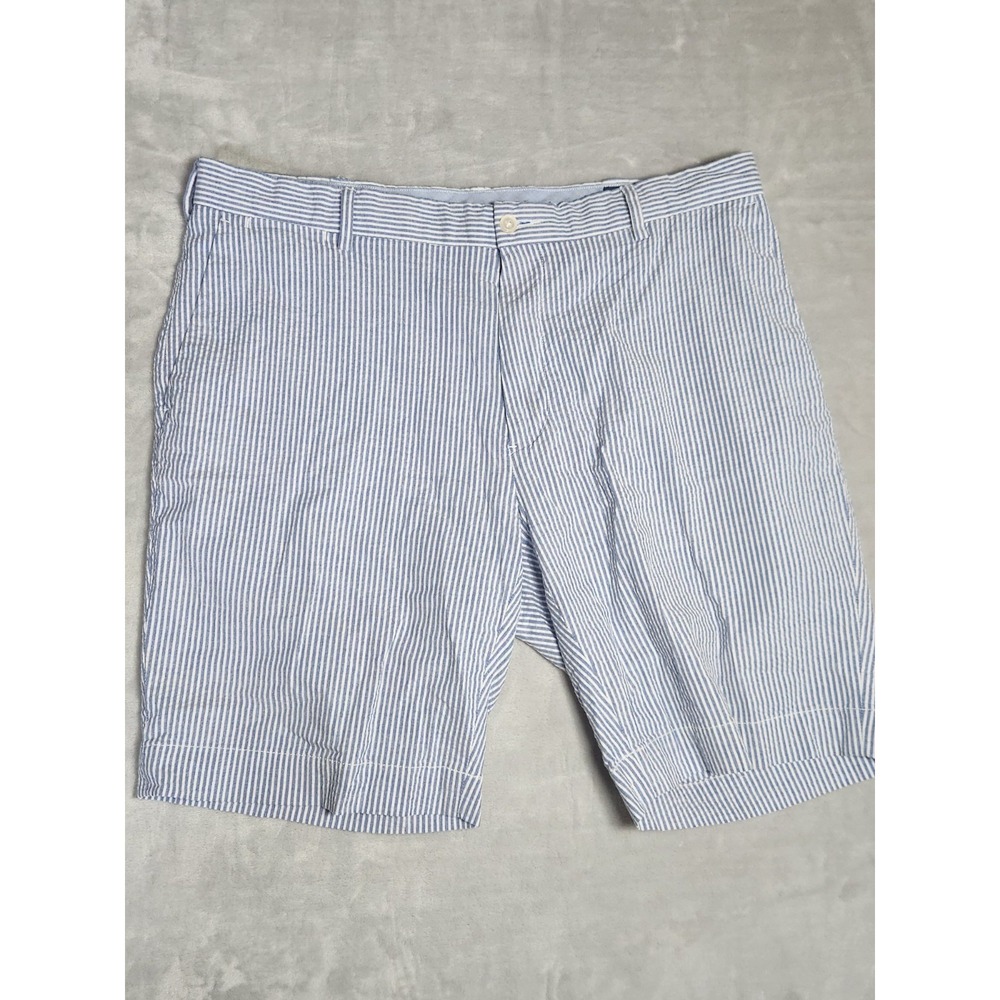 Polo Ralph Lauren Shorts Mens Size 36 Seersucker Stretch Classic‎ Fit 8'' Inseam